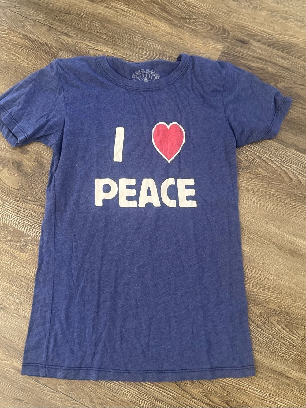 Kids Blue "I ♥ Peace" Graphic Tee Large